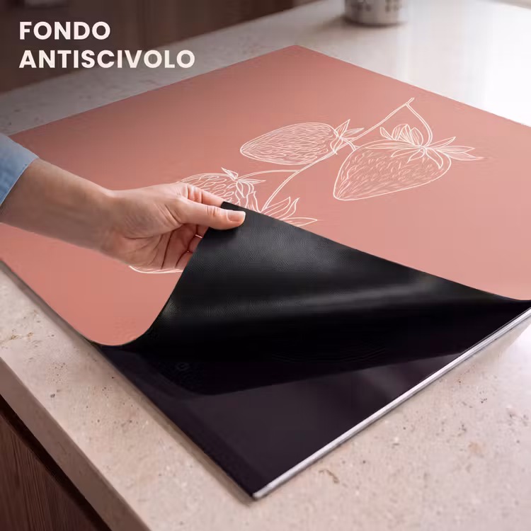 Protezione piano induzione - Minimalista - Illustrazione - Fragola - Ramo — 6