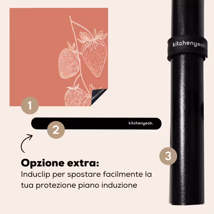Protezione piano induzione - Minimalista - Illustrazione - Fragola - Ramo — 8
