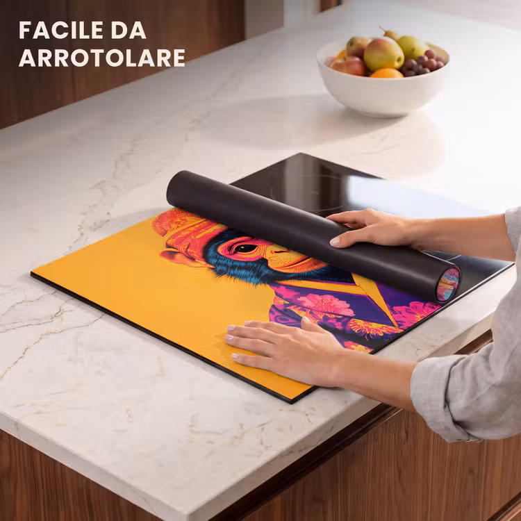Protezione piano induzione - Scimmia - Kimono - Fiori - Copricapo — 7