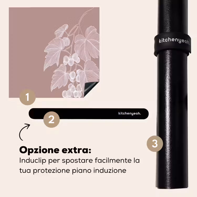 Protezione piano induzione - Traliccio - Uva - Illustrazione - Foglie — 8
