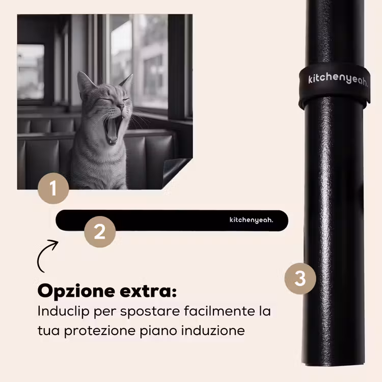 Protezione piano induzione - Gatto - Caffè - Pane - Nero — 8