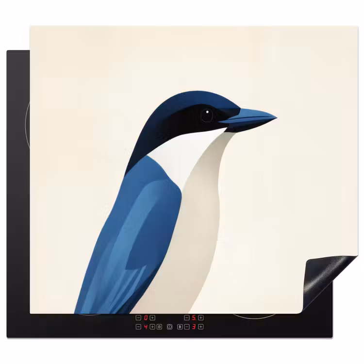 Protezione piano induzione - Illustrazione - Blu - Uccello — 1