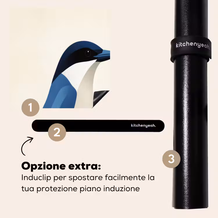 Protezione piano induzione - Illustrazione - Blu - Uccello — 8