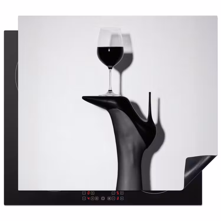 Protezione piano induzione - Tacco - Vino - Minimalista - Nero — 1