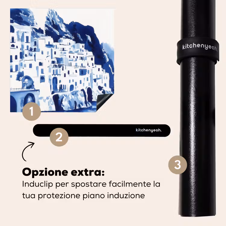 Protezione piano induzione - Villaggio - Parete rocciosa - Barca a remi - Acqua — 8