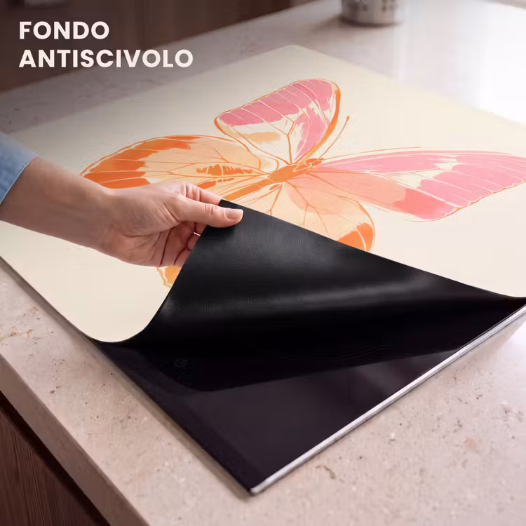 Protezione piano induzione - Arancione - Farfalla - Minimalista — 6