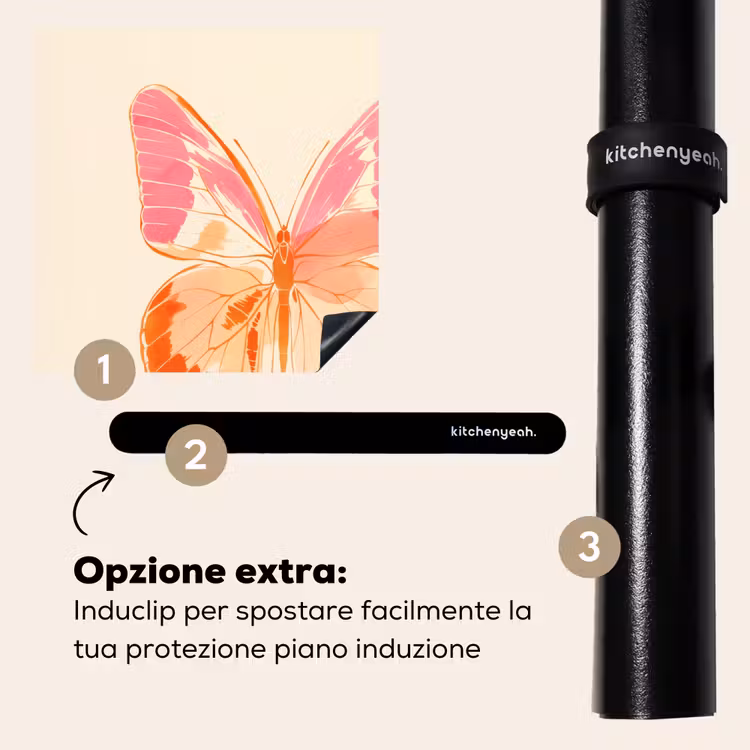 Protezione piano induzione - Arancione - Farfalla - Minimalista — 8