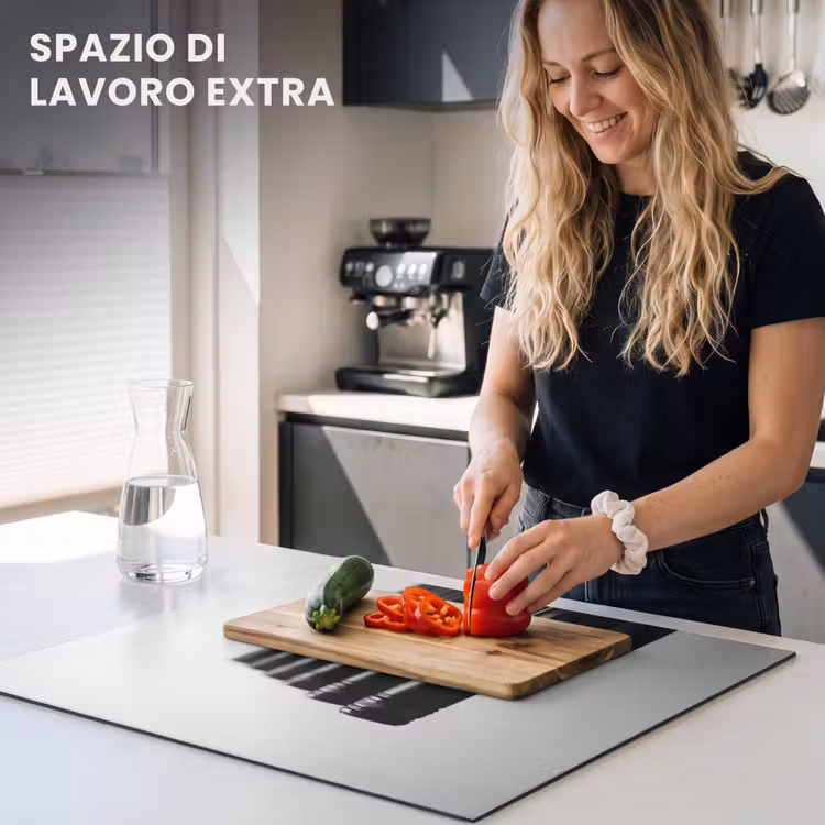 Protezione piano induzione - Bottiglie di vino - Nero - Minimalista — 5
