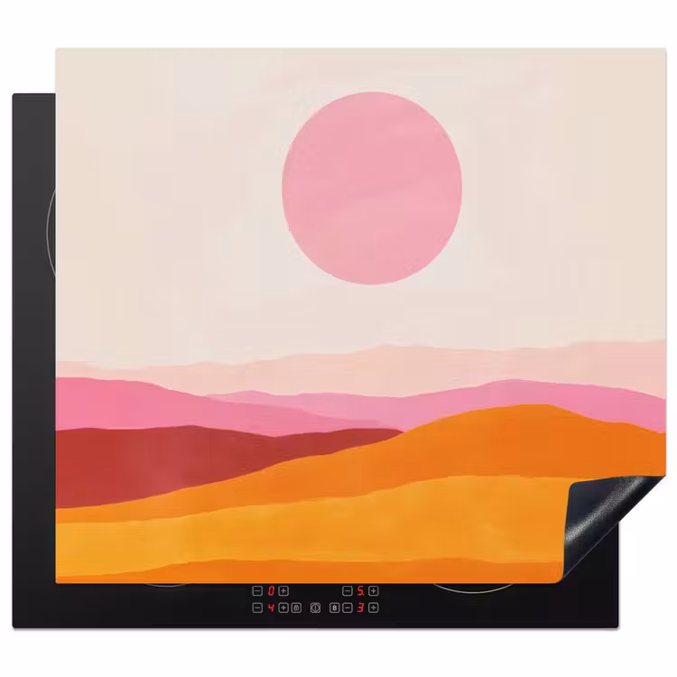 Protezione piano induzione - Colline - Arancione - Sole - Astratto — 1