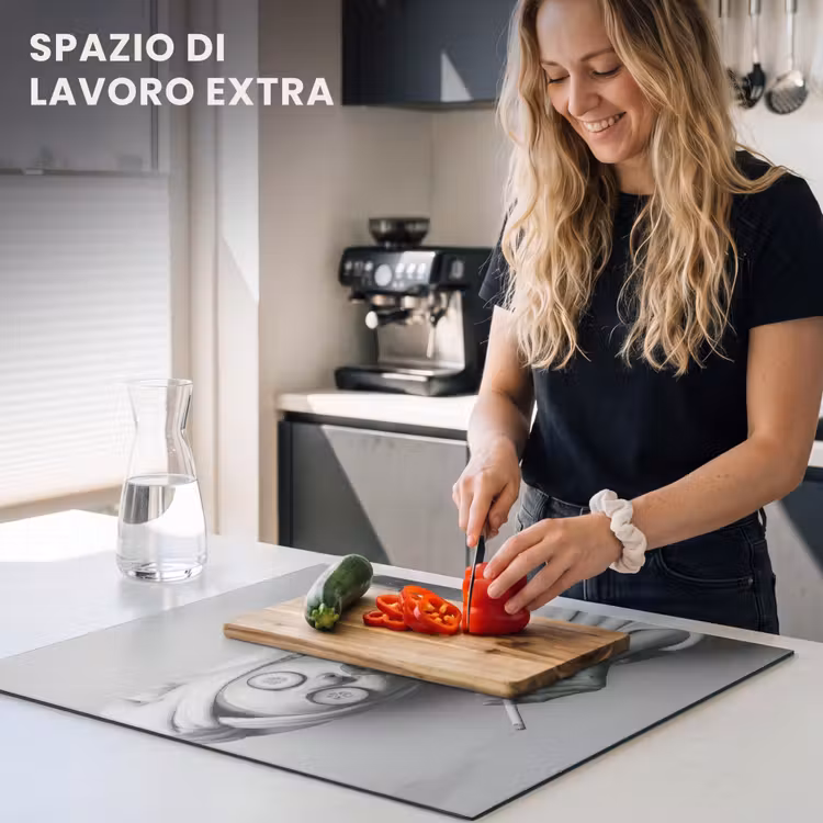 Protezione piano induzione - Donna - Maschera - Vino - Sigaretta — 5