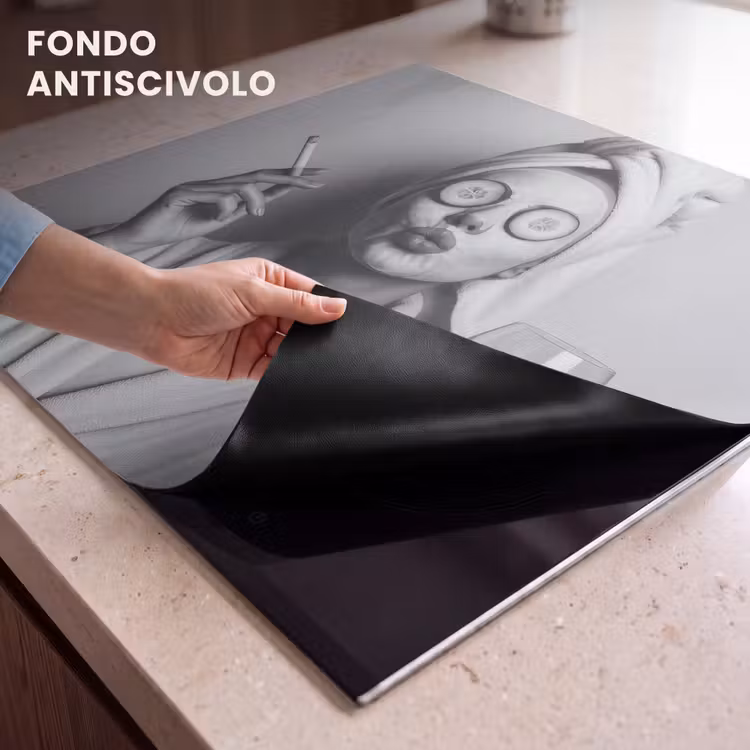 Protezione piano induzione - Donna - Maschera - Vino - Sigaretta — 6