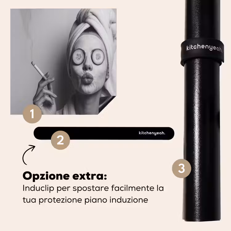 Protezione piano induzione - Donna - Maschera - Vino - Sigaretta — 8
