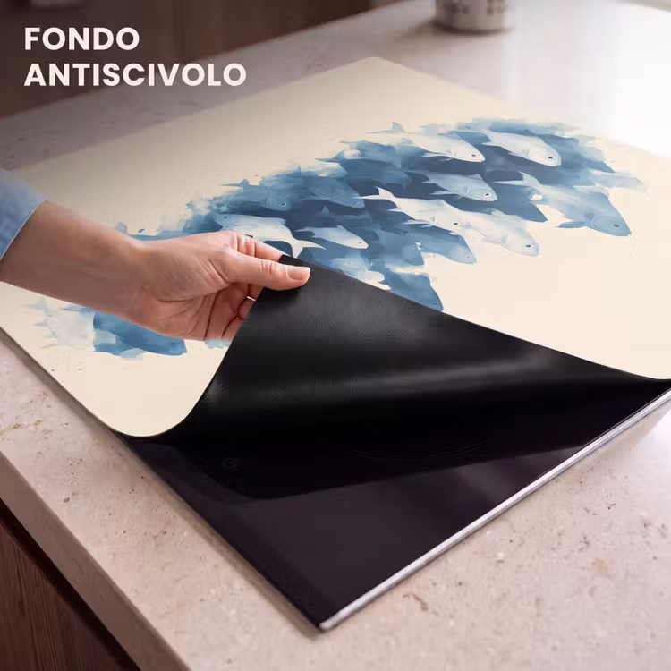 Protezione piano induzione - Pesci - Minimalista - Blu — 6