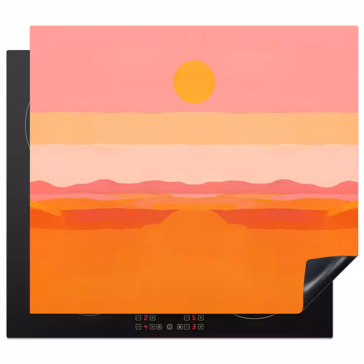Protezione piano induzione - Sole - Astratto - Paesaggio - Arancione — 1