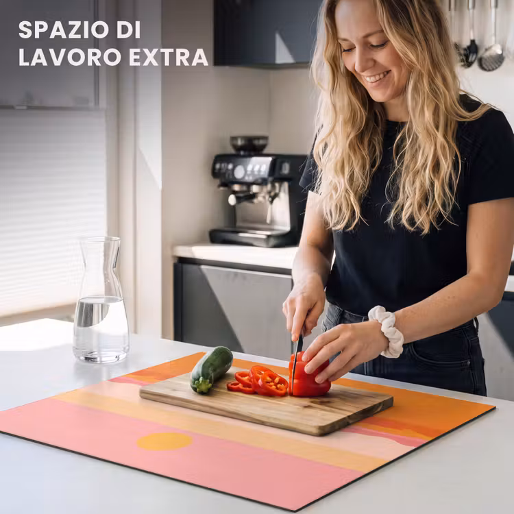 Protezione piano induzione - Sole - Astratto - Paesaggio - Arancione — 5