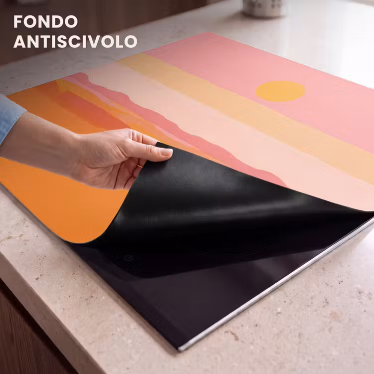 Protezione piano induzione - Sole - Astratto - Paesaggio - Arancione — 6