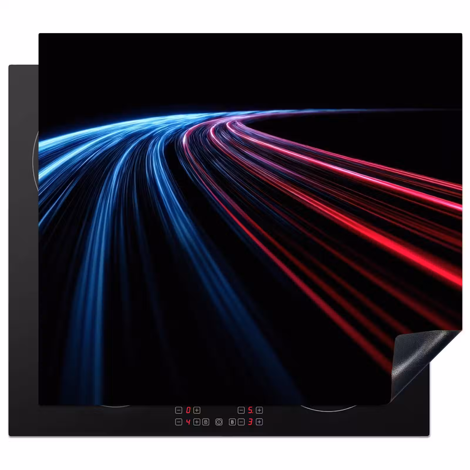 Protezione piano induzione - Gioco - Strisce - Curvo - Blu — 1