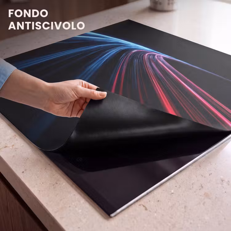 Protezione piano induzione - Gioco - Strisce - Curvo - Blu — 6