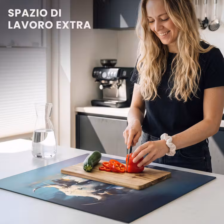 Protezione piano induzione - Toro - Nero - Astratto - Corna — 5