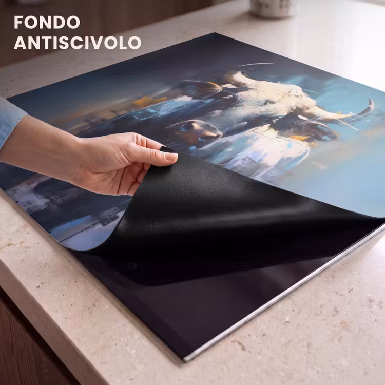 Protezione piano induzione - Toro - Nero - Astratto - Corna — 6