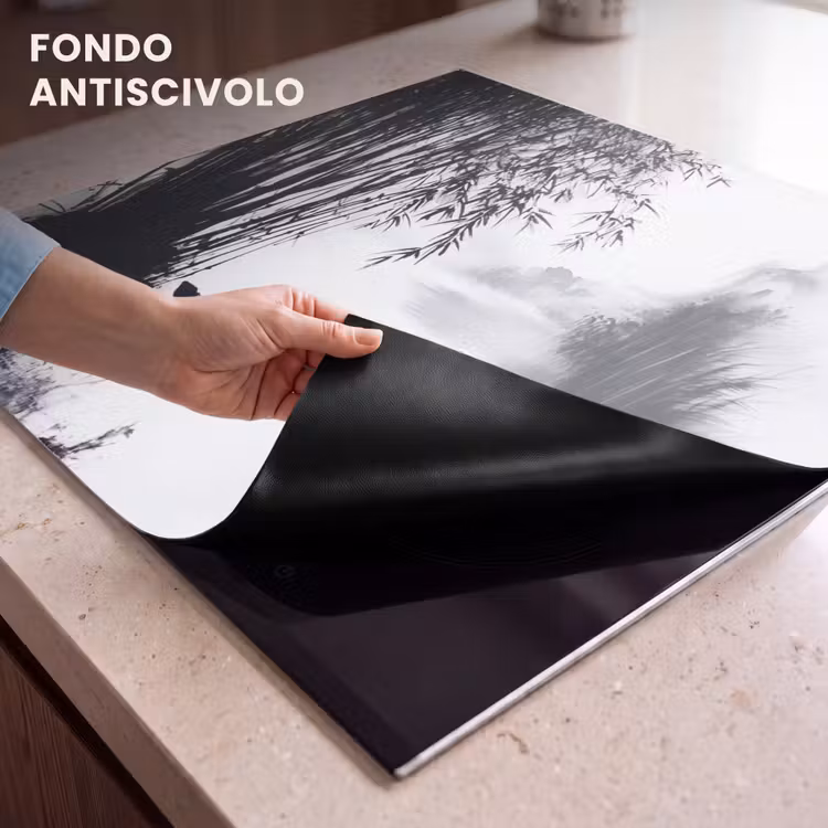 Protezione piano induzione - Barca - Fiume - Bambù - Bianco — 6