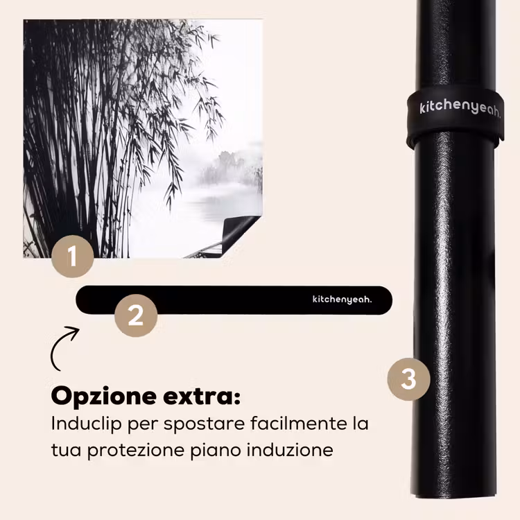 Protezione piano induzione - Barca - Fiume - Bambù - Bianco — 8