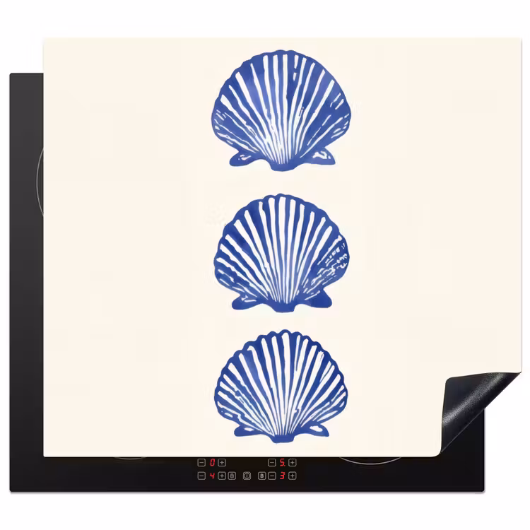 Protezione piano induzione - Conchiglie - Blu - Modello — 1