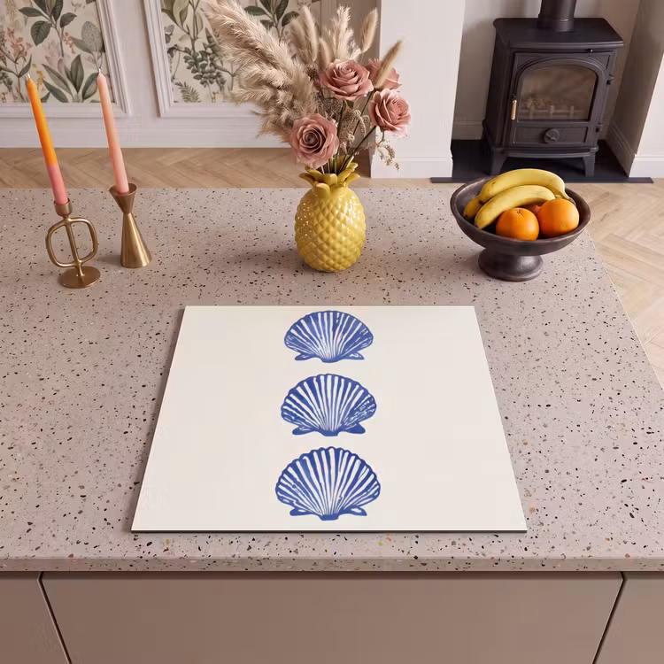 Protezione piano induzione - Conchiglie - Blu - Modello — 3