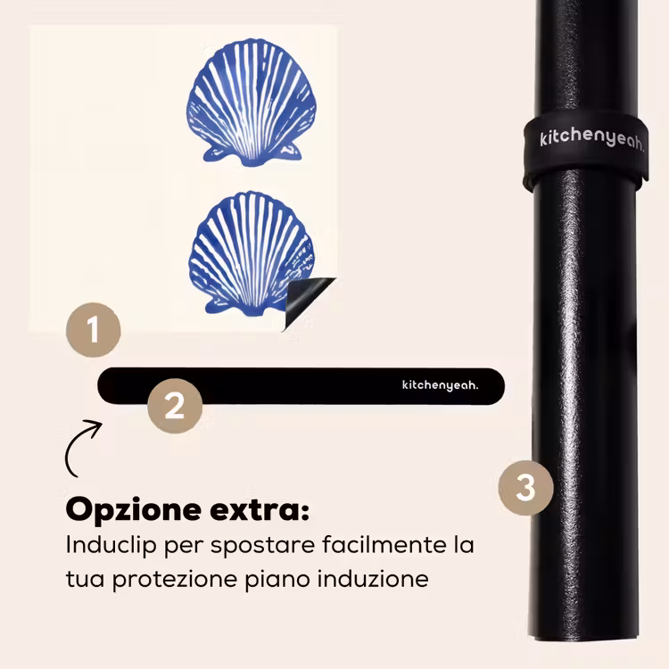 Protezione piano induzione - Conchiglie - Blu - Modello — 8