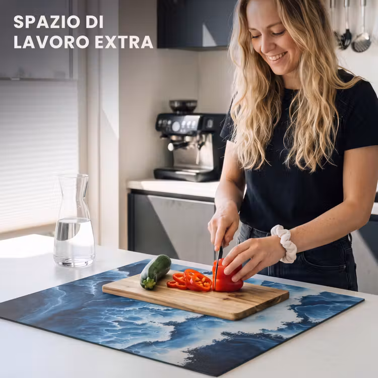 Protezione piano induzione - Onde - Blu - Schiuma — 5