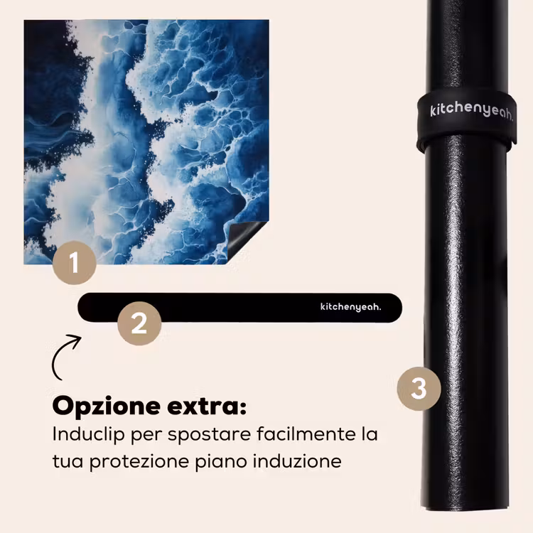 Protezione piano induzione - Onde - Blu - Schiuma — 8