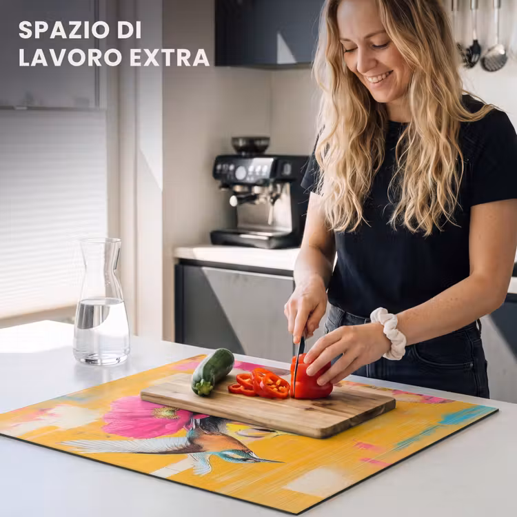 Protezione piano induzione - Uccello - Donna - Astratto - Fiore — 5