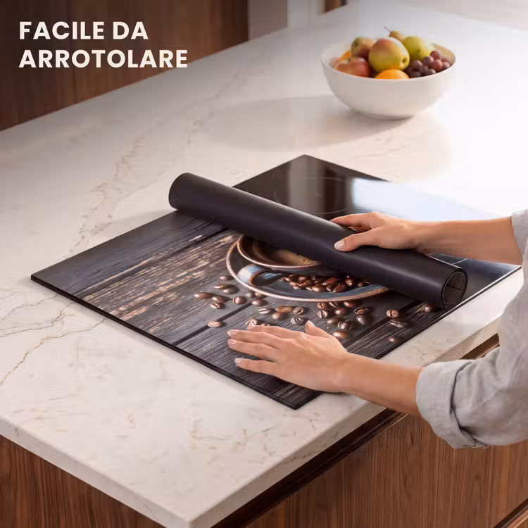 Protezione piano induzione - Tazza - Caffè - Legno - Chicchi — 7