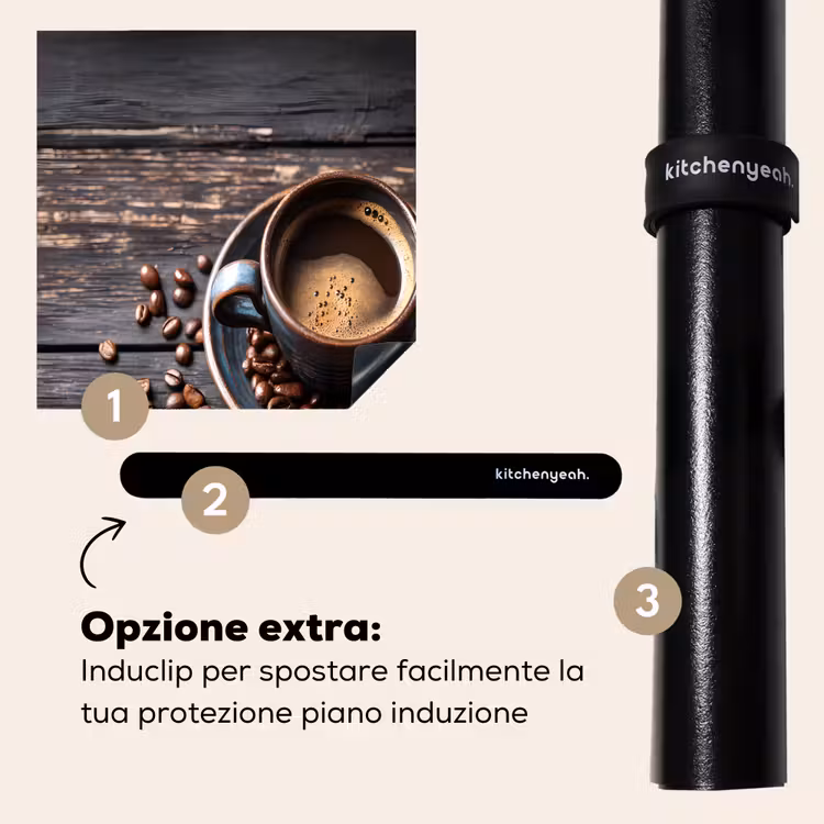 Protezione piano induzione - Tazza - Caffè - Legno - Chicchi — 8