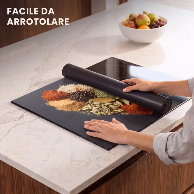 Protezione piano induzione - Spezie - Miscela - Forma di cuore - Nero — 7