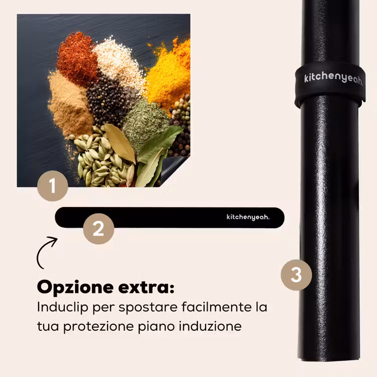 Protezione piano induzione - Spezie - Miscela - Forma di cuore - Nero — 8