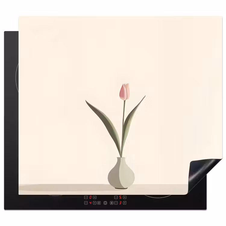 Protezione piano induzione - Tulipano - Vaso - Beige — 1