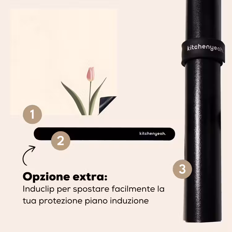 Protezione piano induzione - Tulipano - Vaso - Beige — 8