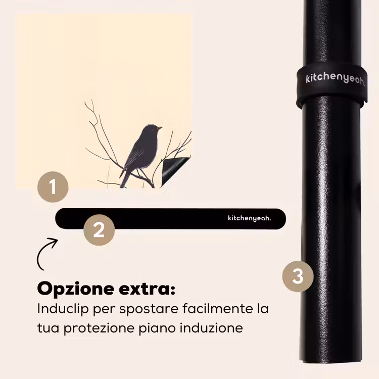Protezione piano induzione - Uccello - Nero - Ramo - Minimalista — 8