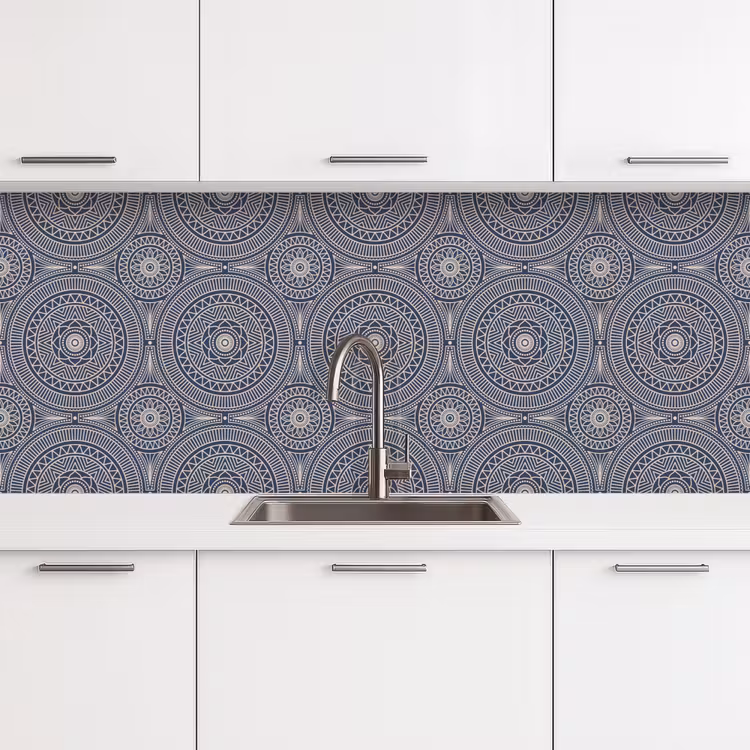 Schienale cucina - Mandala - Blu - Motivo - Astratto — 4