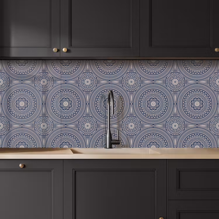 Schienale cucina - Mandala - Blu - Motivo - Astratto — 6