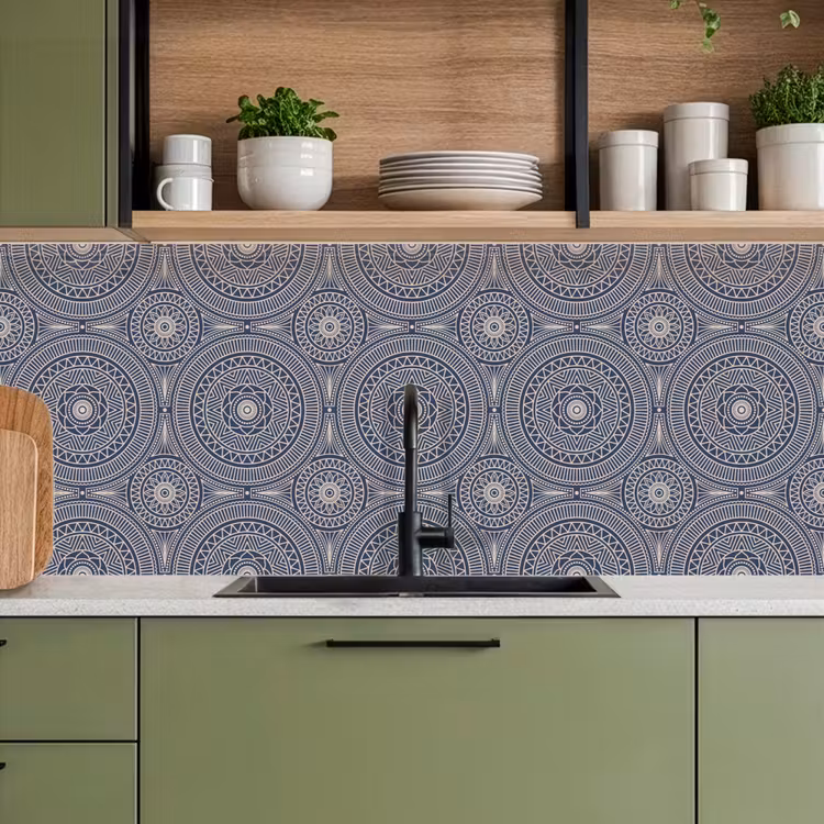 Schienale cucina - Mandala - Blu - Motivo - Astratto — 8