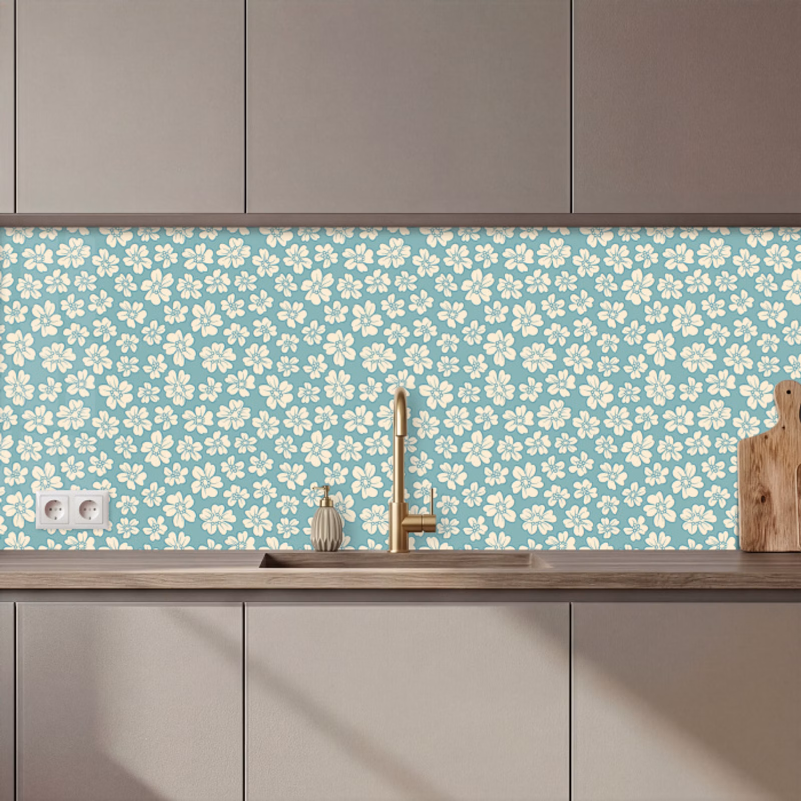 Schienale cucina - Fiori - Bianco - Vintage - Modelli — 1