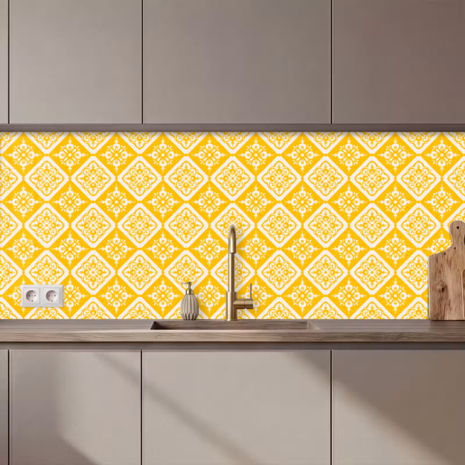 Schienale cucina - Mosaico - Vintage - Giallo - Modelli — 1