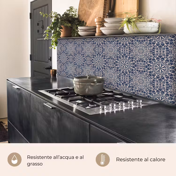 Schienale cucina - Mandala - Blu - Modelli — 5