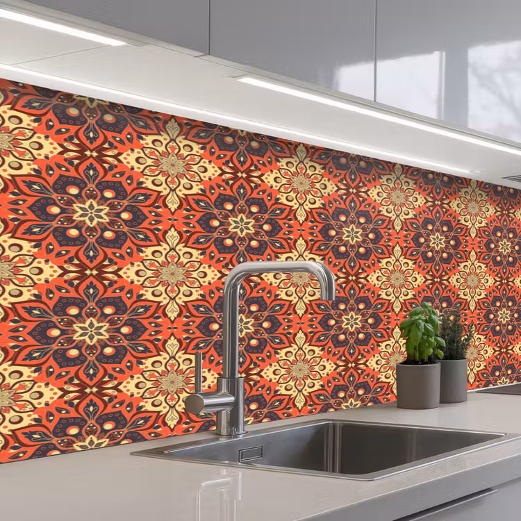 Schienale cucina - Mandala - Fiori - Boho - Modelli — 2