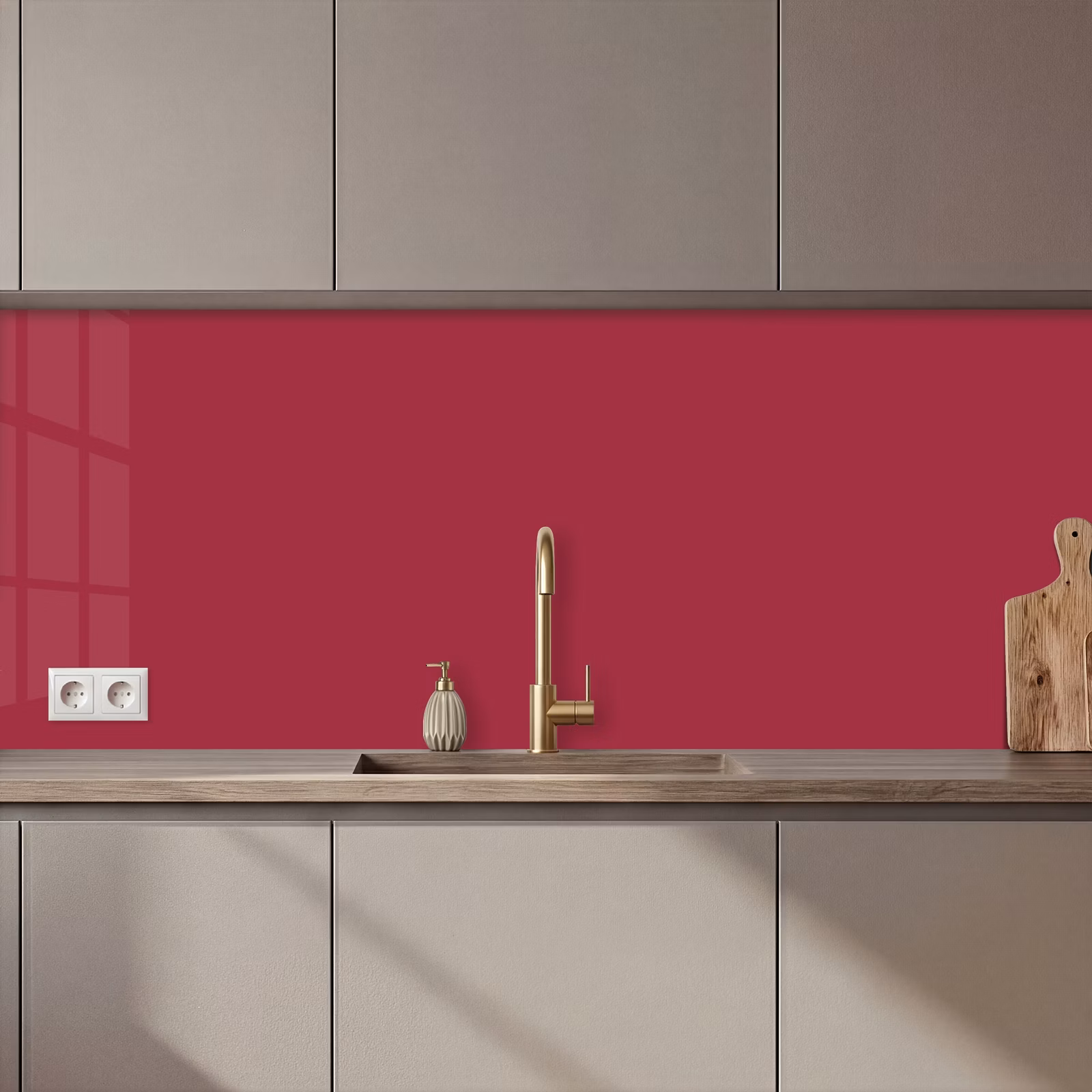 Schienale cucina - Rosso - Tinta unita — 1