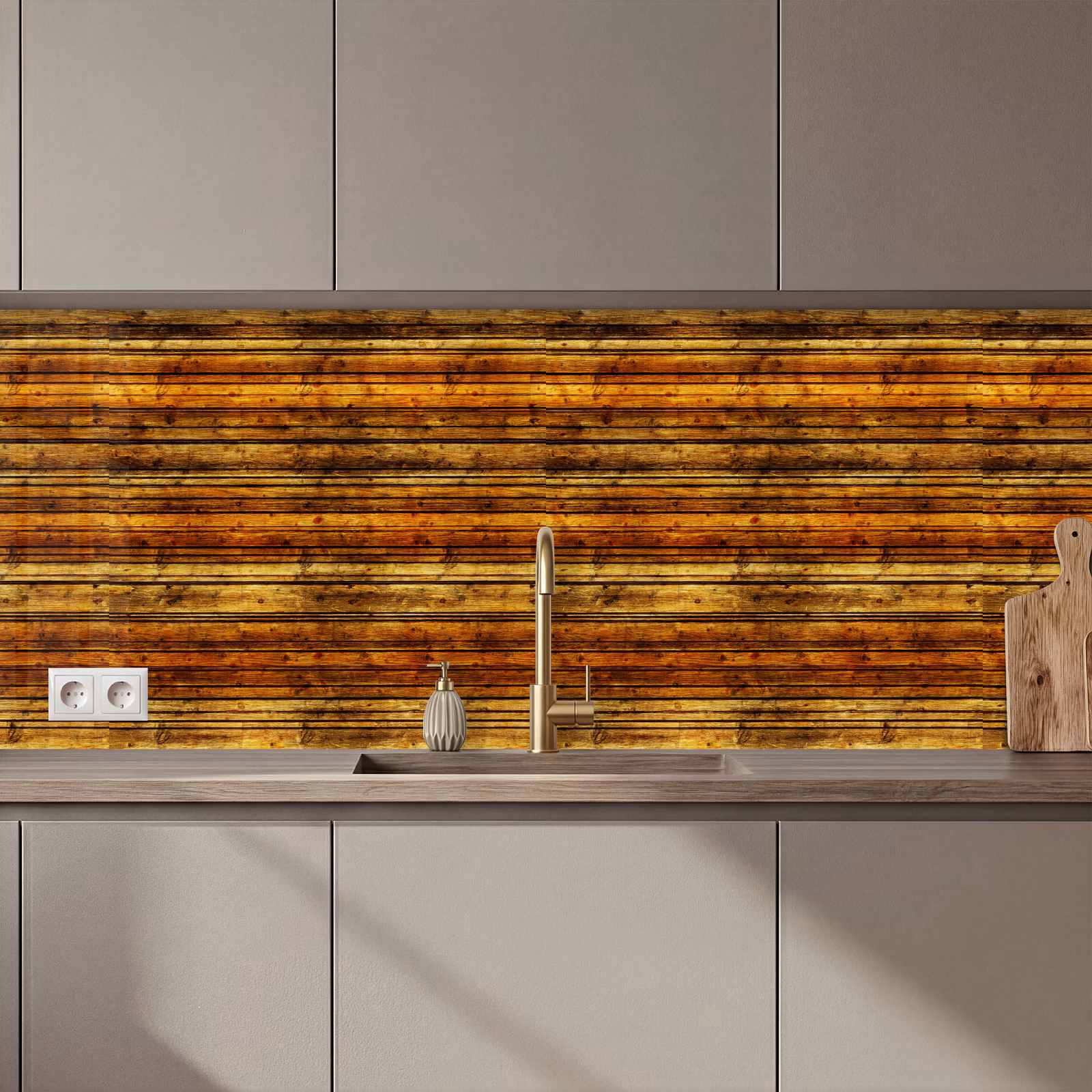 Schienale cucina - Vintage - Legno - Scaffali — 1