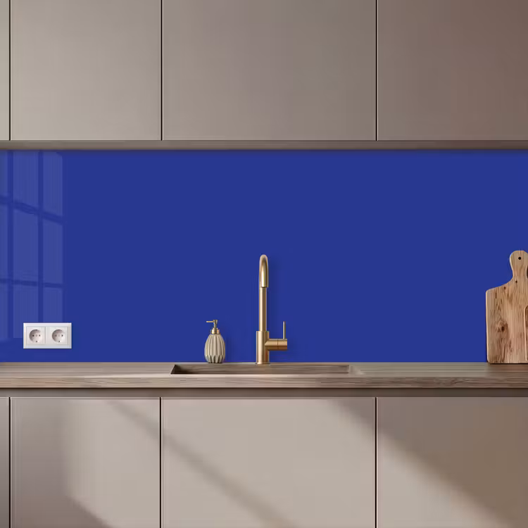 Schienale cucina - Blu - Tinta unita - Blu scuro — 1