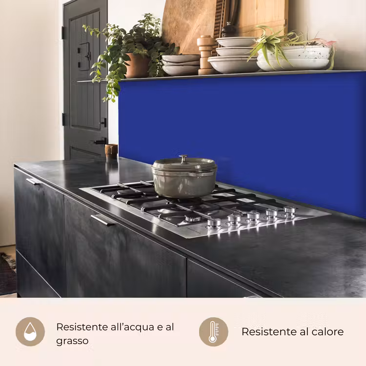 Schienale cucina - Blu - Tinta unita - Blu scuro — 5
